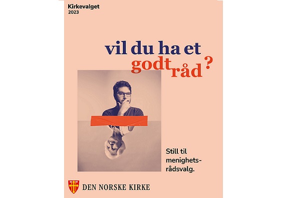 Annonse som oppfordrer til å stille til menighetsrådsvalg